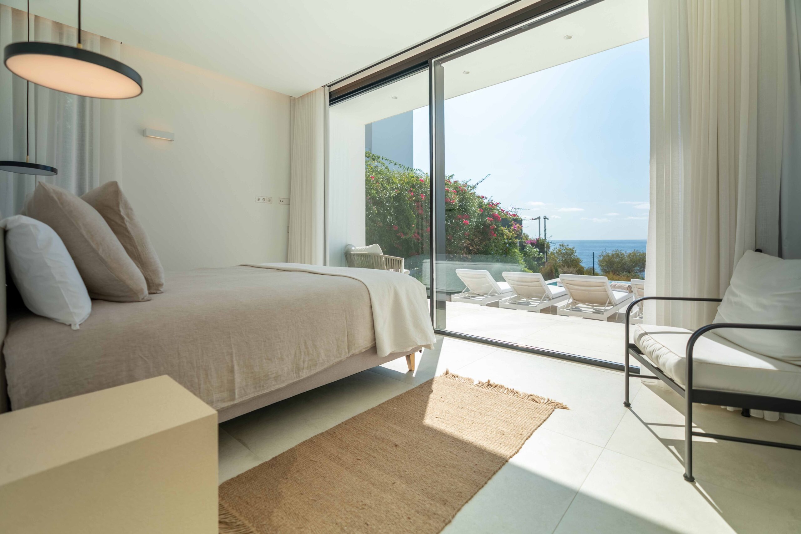 Interiors of the ibiza rental villa Sa Careneta. In Cap Martinet.