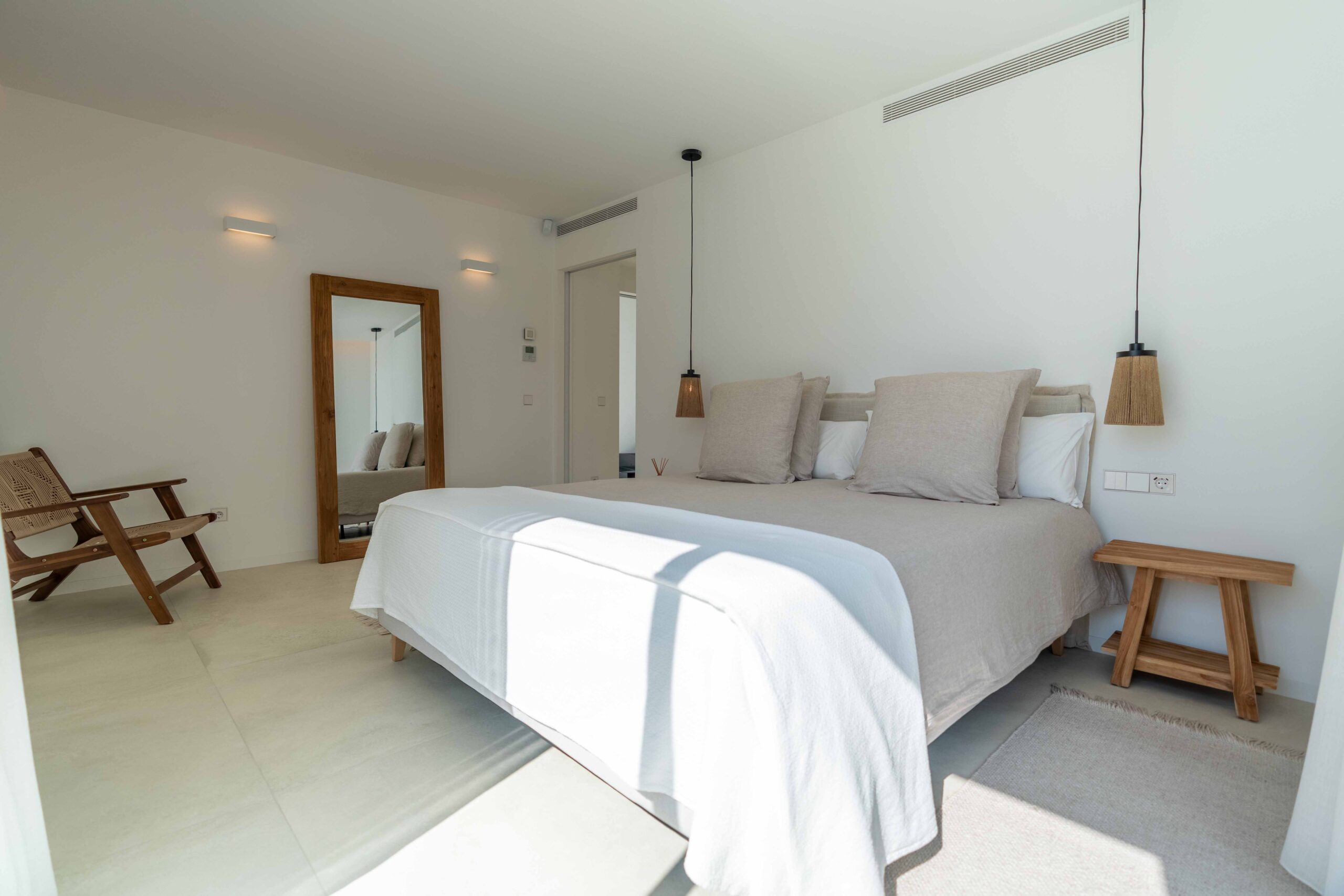 Interiors of the ibiza rental villa Sa Careneta. In Cap Martinet.