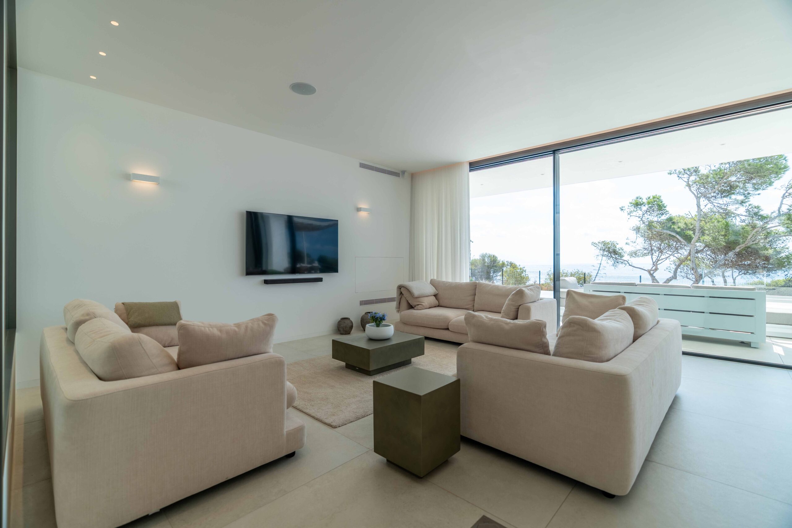 Interiors of the ibiza rental villa Sa Careneta. In Cap Martinet.