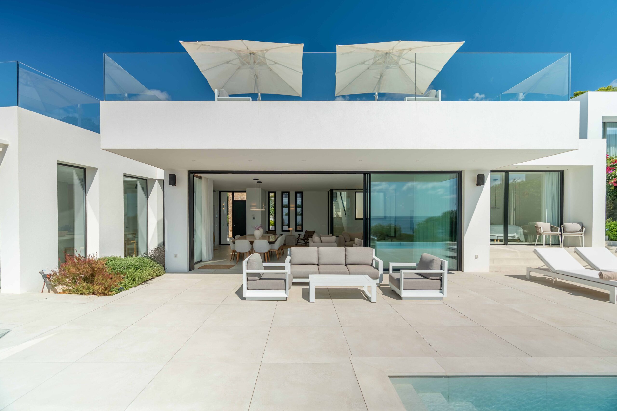 Terrace in rental Villa Sa Careneta, ibiza.